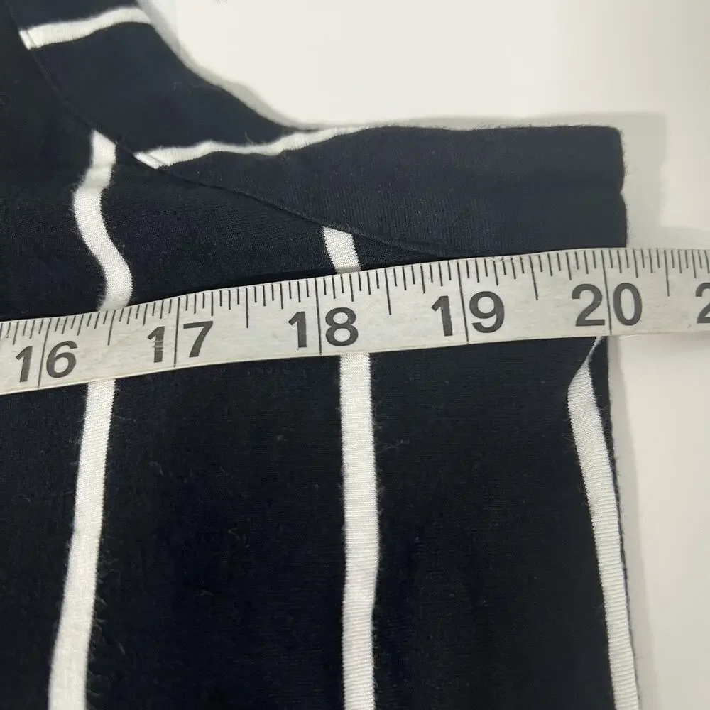 SOMA Super Soft Maxi Bra Dress Striped Size XL Black White Resort Wear Stretch - Picture 10 of 12